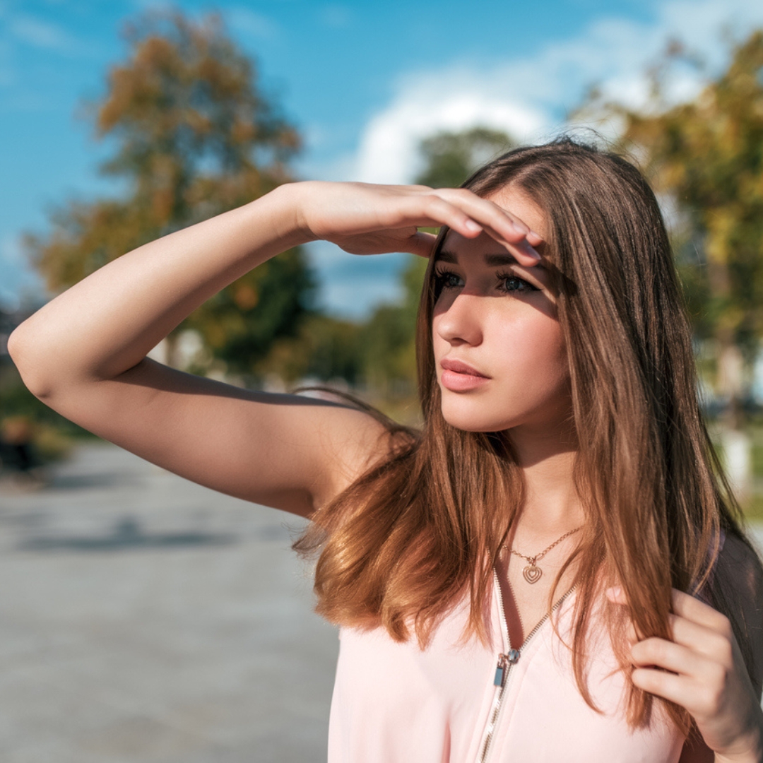 Eblouissement, femme, Optoplus